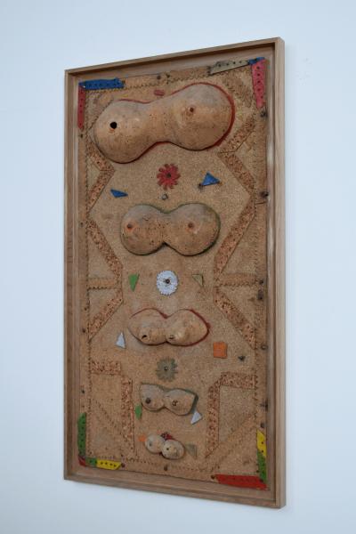 Folk art cork artwork 