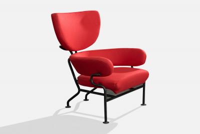 Franco Albini Lounge Chair with Fabric Steel and Fabric Italy 1960s