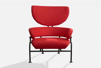 Franco Albini Lounge Chair with Fabric Steel and Fabric Italy 1960s