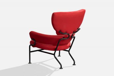 Franco Albini Lounge Chair with Fabric Steel and Fabric Italy 1960s