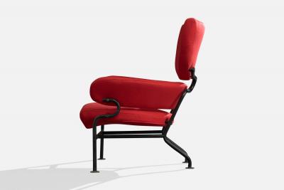 Franco Albini Lounge Chair with Fabric Steel and Fabric Italy 1960s