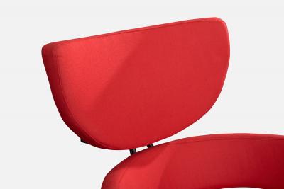 Franco Albini Lounge Chair with Fabric Steel and Fabric Italy 1960s