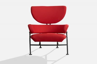 Franco Albini Lounge Chair with Fabric Steel and Fabric Italy 1960s