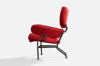 Franco Albini Lounge Chair with Fabric Steel and Fabric Italy 1960s