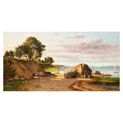 Francois De Blois Fishing and Clamming 1874 Francois de Blois