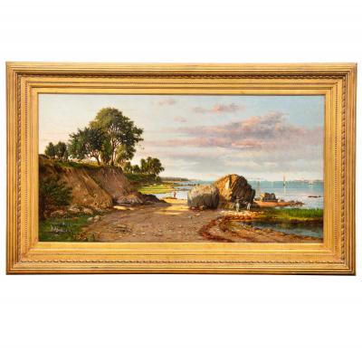 Francois De Blois Fishing and Clamming 1874 Francois de Blois