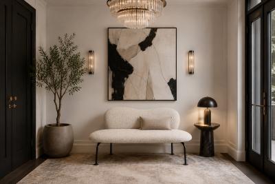 Freijo Moveis Freij M veis Organic Form Loveseat in Iron Boucl Brazil 1950s