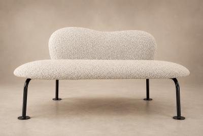 Freijo Moveis Freij M veis Organic Form Loveseat in Iron Boucl Brazil 1950s