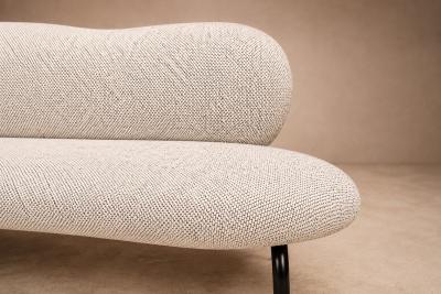 Freijo Moveis Freij M veis Organic Form Loveseat in Iron Boucl Brazil 1950s