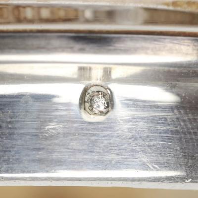 French Crystal And Silver Butter Dish On A Stand Neoclassicism