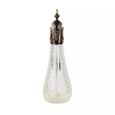 French Cut Crystal And Silver Mounted Ewer Early 20th Century