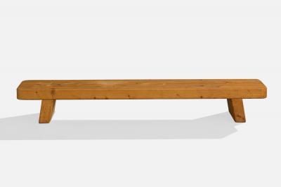 French Designer Bench in Pine France 1980s