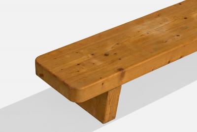 French Designer Bench in Pine France 1980s
