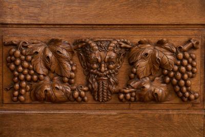 French Designer Cabinet with Oak and Marble France 1940s