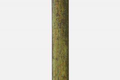 French Designer Floor Lamp with Brass and Parchment France 1950s