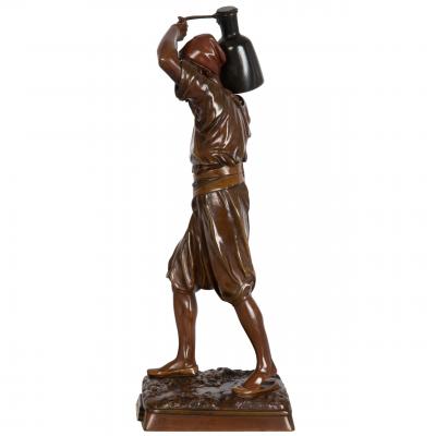 French Orientalist Sculpture Aguador Louis Hiolin
