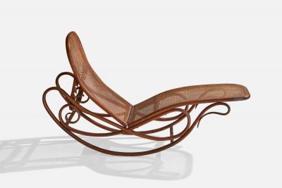 Gebruder Thonet Rocking Chaise with Bentwood and Cane Austria 1900s