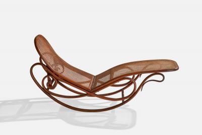 Gebruder Thonet Rocking Chaise with Bentwood and Cane Austria 1900s