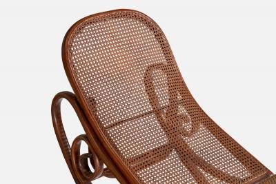 Gebruder Thonet Rocking Chaise with Bentwood and Cane Austria 1900s