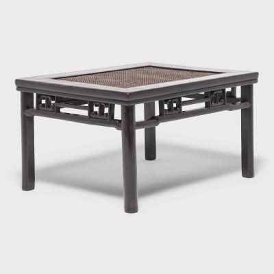 Generous Stool With Woven Top