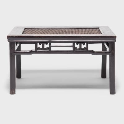 Generous Stool With Woven Top