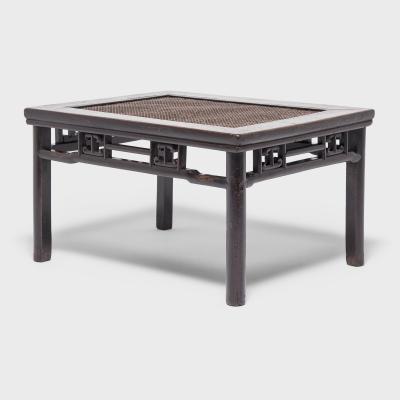 Generous Stool With Woven Top