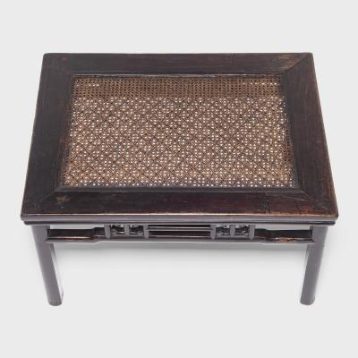 Generous Stool With Woven Top