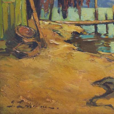 Georgy Alexandrovich Lapshin 1885 1950 Fishing Boats France 1930s