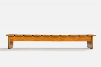 Geraldo de Barros Bench with Wood and Metal Brazil 1970s