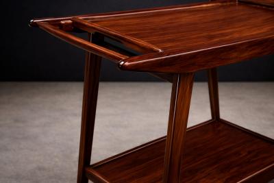 Geraldo de Barros Geraldo de Barros for Unilabor Bar Cart in Rosewood Brazil 1960s Lot 499B
