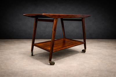 Geraldo de Barros Geraldo de Barros for Unilabor Bar Cart in Rosewood Brazil 1960s Lot 499B