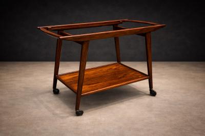 Geraldo de Barros Geraldo de Barros for Unilabor Bar Cart in Rosewood Brazil 1960s Lot 499B