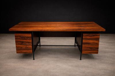 Geraldo de Barros Six Drawer Rosewood Iron Desk by Geraldo de Barros 1950s Lot 460A