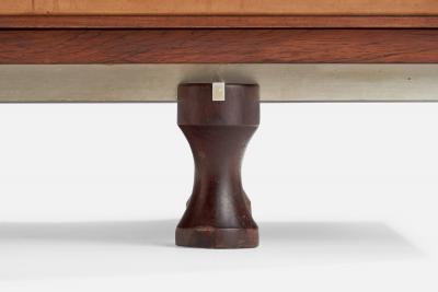 Gianfranco Frattini Unique Sideboard with Rosewood and Leather Italy 1950s