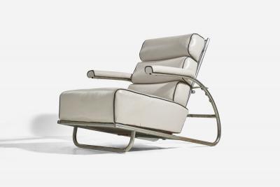 Gilbert Rodhe Lounge Chair with Chrome and Vinyl USA 1940s