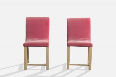 Gilbert Rohde Dining Chairs with Beech and Fabric United States 1940s