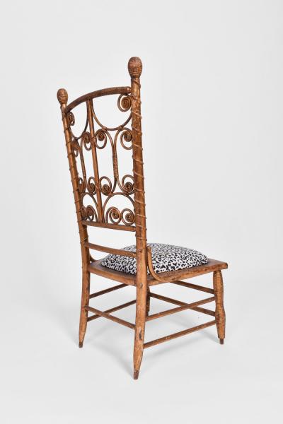 Gilded rattan chair 19th c 