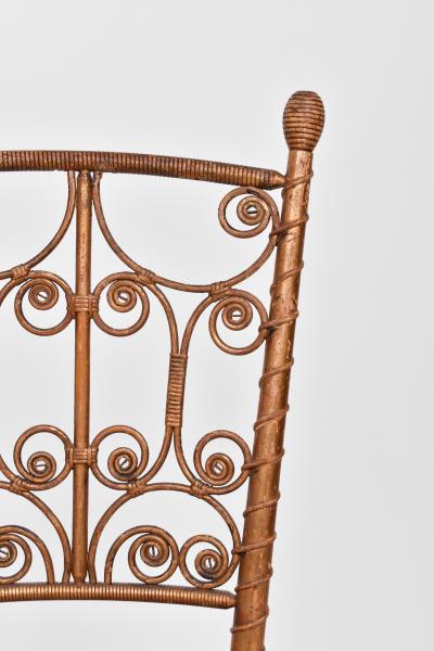 Gilded rattan chair 19th c 