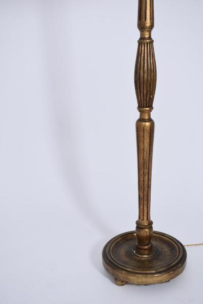 Gilded turned wood floor lamp 1930s 