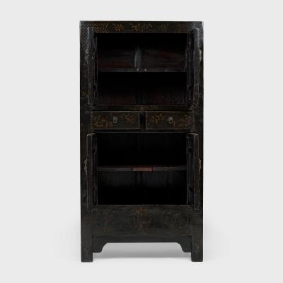 Gilt Black Lacquer Shanxi Cabinet