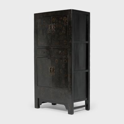 Gilt Black Lacquer Shanxi Cabinet