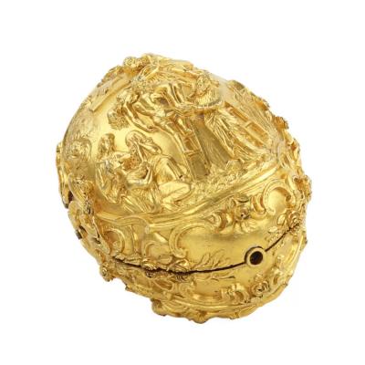 Gilt Bronze Easter Egg With Scenes Of The Passion Of Christ And The Resurrection