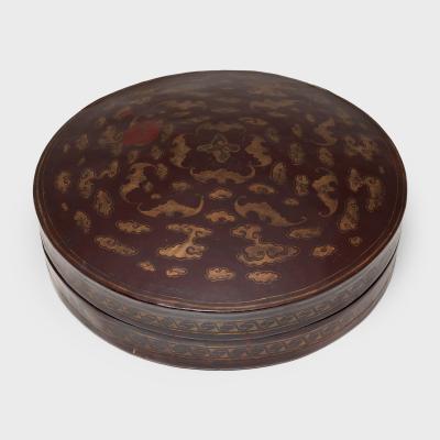 Gilt Lacquer Hat Box