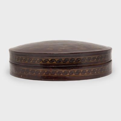 Gilt Lacquer Hat Box