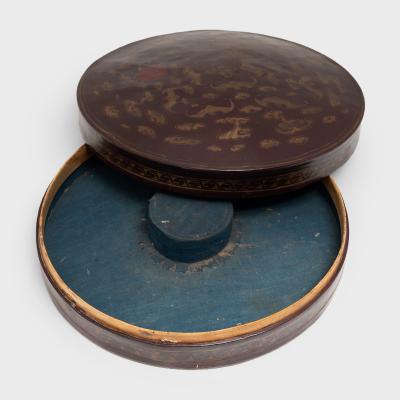 Gilt Lacquer Hat Box