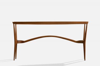 Giuseppe Scapinelli Console Table with Wood and Glass Brazil 1950s