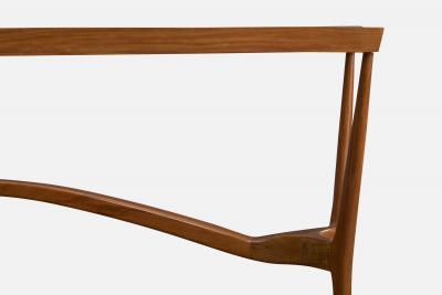 Giuseppe Scapinelli Console Table with Wood and Glass Brazil 1950s