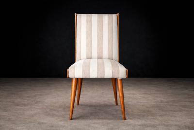 Giuseppe Scapinelli Eight Cavi na Fabric Dining Chairs by Giuseppe Scapinelli Brazil 1950s