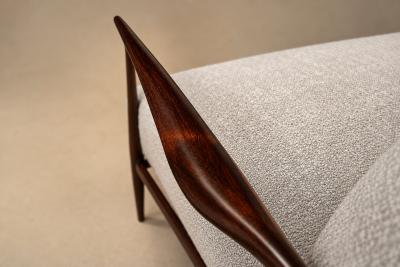 Giuseppe Scapinelli Rosewood Ivory Boucl Sofa by Giuseppe Scapinelli Brazil 1950s