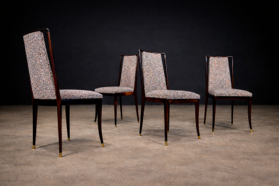 Giuseppe Scapinelli Set of Four Dining Chairs in Rosewood by Giuseppe Scapinelli 1950s Lot 352